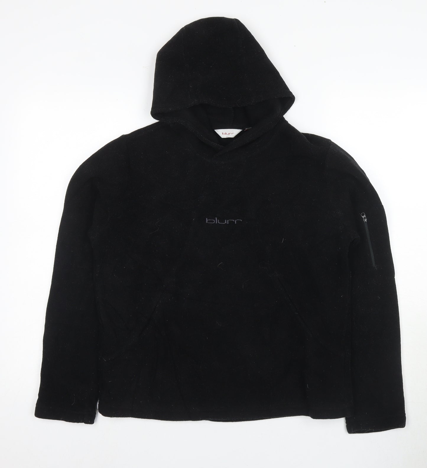 Blurr Unisex Black Pullover Hoodie M