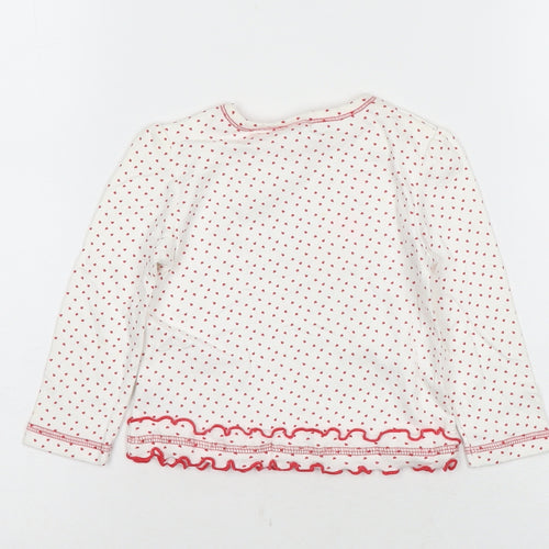 Disney Girls' White Minnie Mouse Long Sleeve T-Shirt 9-12 Months