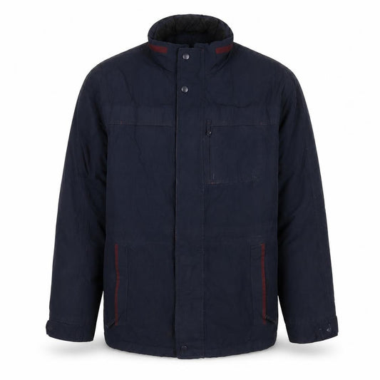 Front view of Brook Taverner Men's Blue Military Jacket -, size 40