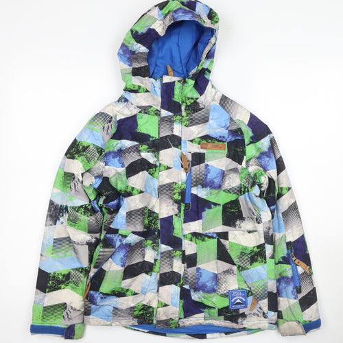 No Fear Boys Multicoloured Ski Jacket 9-10Y Geometric Design