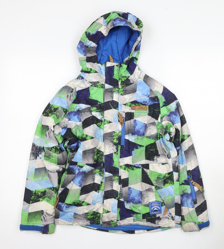 No Fear Boys Multicoloured Ski Jacket 9-10Y Geometric Design