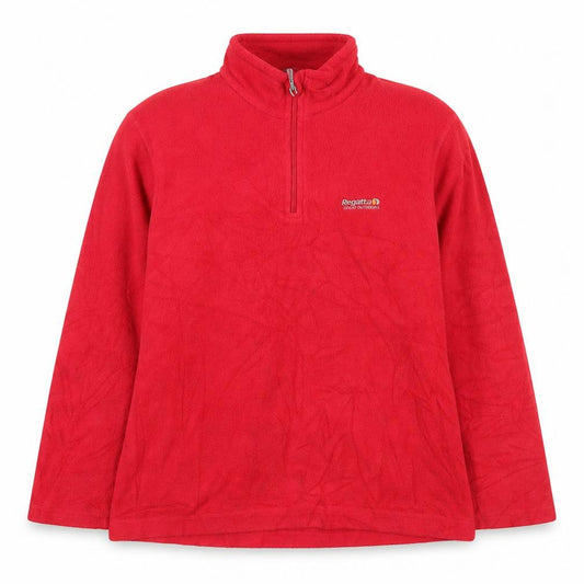 Front view of Regatta unisex red fleece pullover, size 10