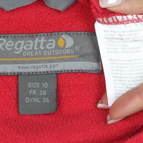 Regatta Unisex Red Fleece Pullover, Size 10