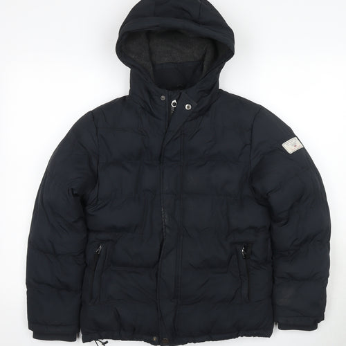 Tog Twenty Four Boys Black Puffer Jacket 11 Years Hooded