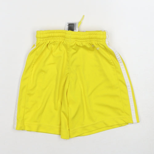 Adidas Boys Yellow Athletic Shorts 5-6 Years Breathable