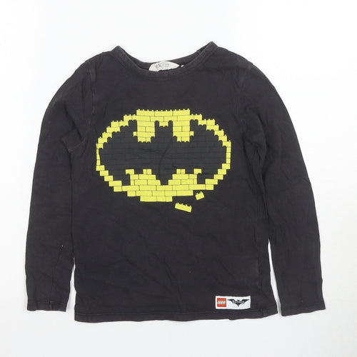 H&M Boys Batman Black Long Sleeve T-Shirt 7-8 Years