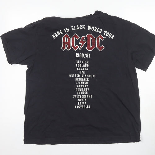 H&M Men's Black AC/DC Band Tee Medium