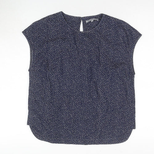 Oliver Bonas Women's Blue Geometric Top Size 10