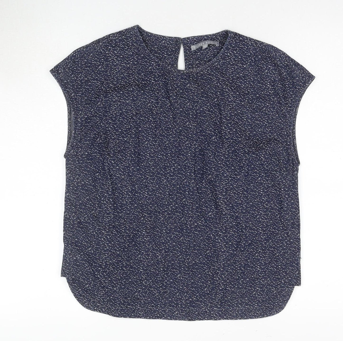 Oliver Bonas Women's Blue Geometric Top Size 10