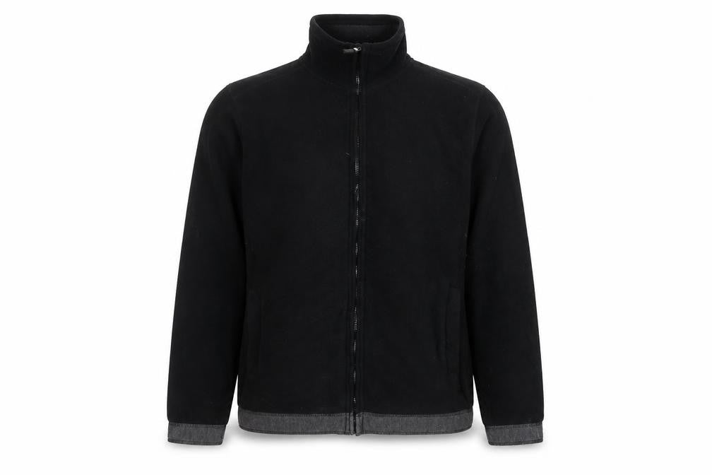 Front view of R.W.C Men's Black Zip Jacket M