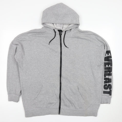 Everlast Grey Full Zip Hoodie Unisex Adults Size 14