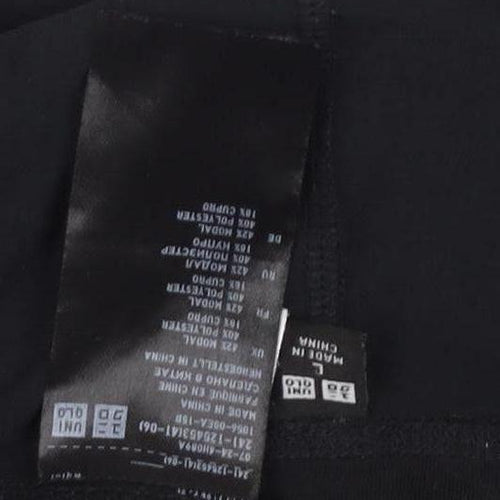 Uniqlo Black T-Shirt, Unisex, L, Basic, Casual Style