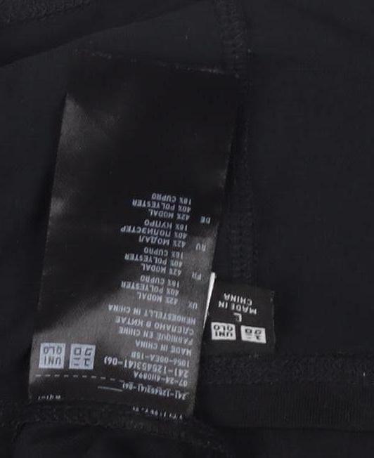 Uniqlo Black T-Shirt, Unisex, L, Basic, Casual Style