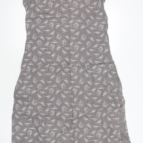 Ayasa Women's Grey Animal Print Shirt Dress Size 10