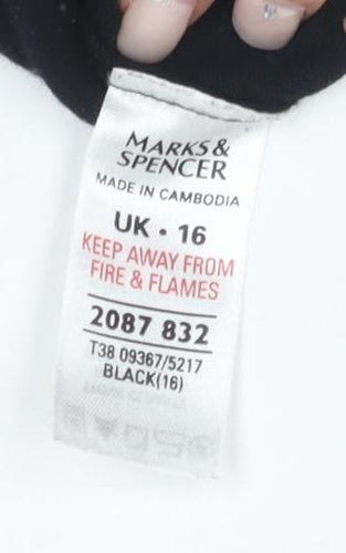 Marks and Spencer Women's Black Viscose Blouse