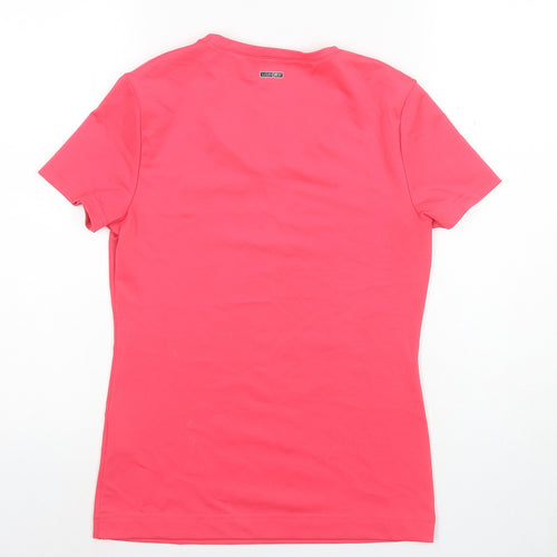 Puma Women's Pink Slim Fit V-Neck T-Shirt Size 12