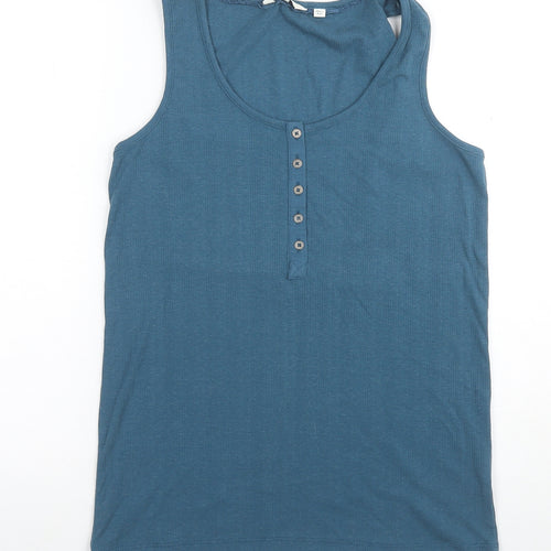 Patra Women's Blue Henley Tank Top Size 12