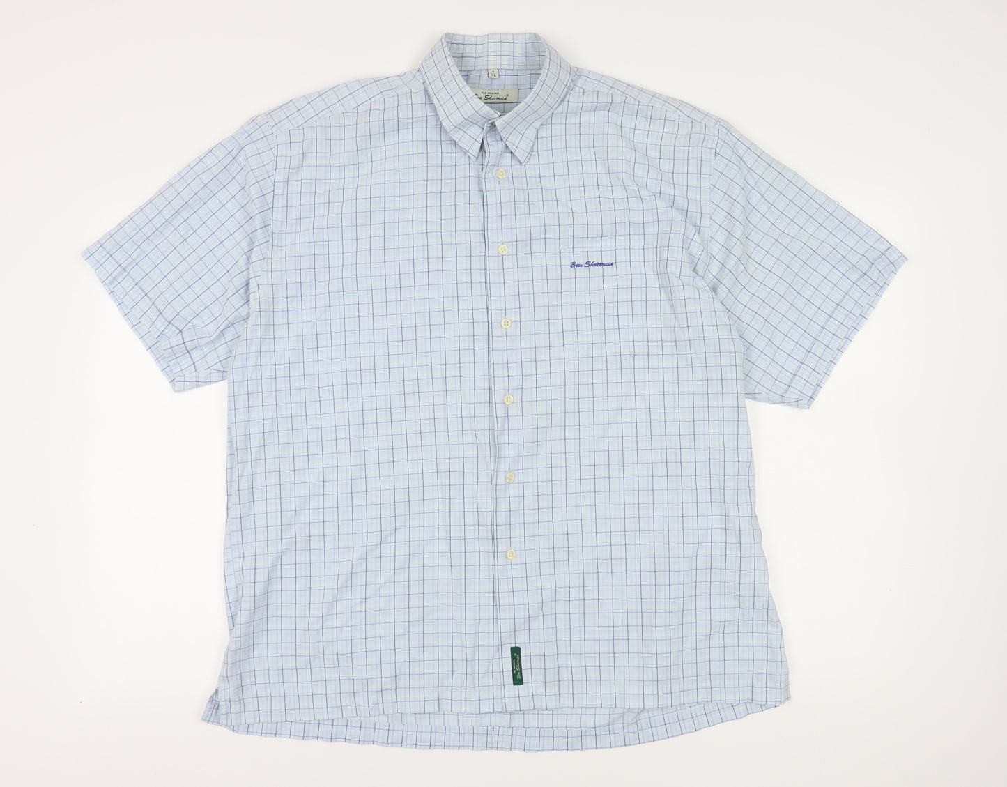 Ben Sherman Men's XL Blue Check Button-Up Shirt