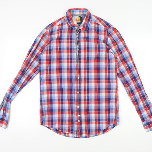 Boss Orange Men's Multicoloured Plaid Shirt M
