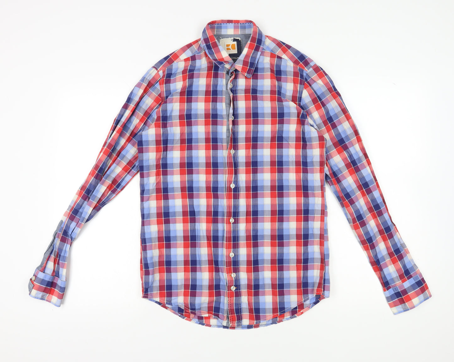 Boss Orange Men's Multicoloured Plaid Shirt M