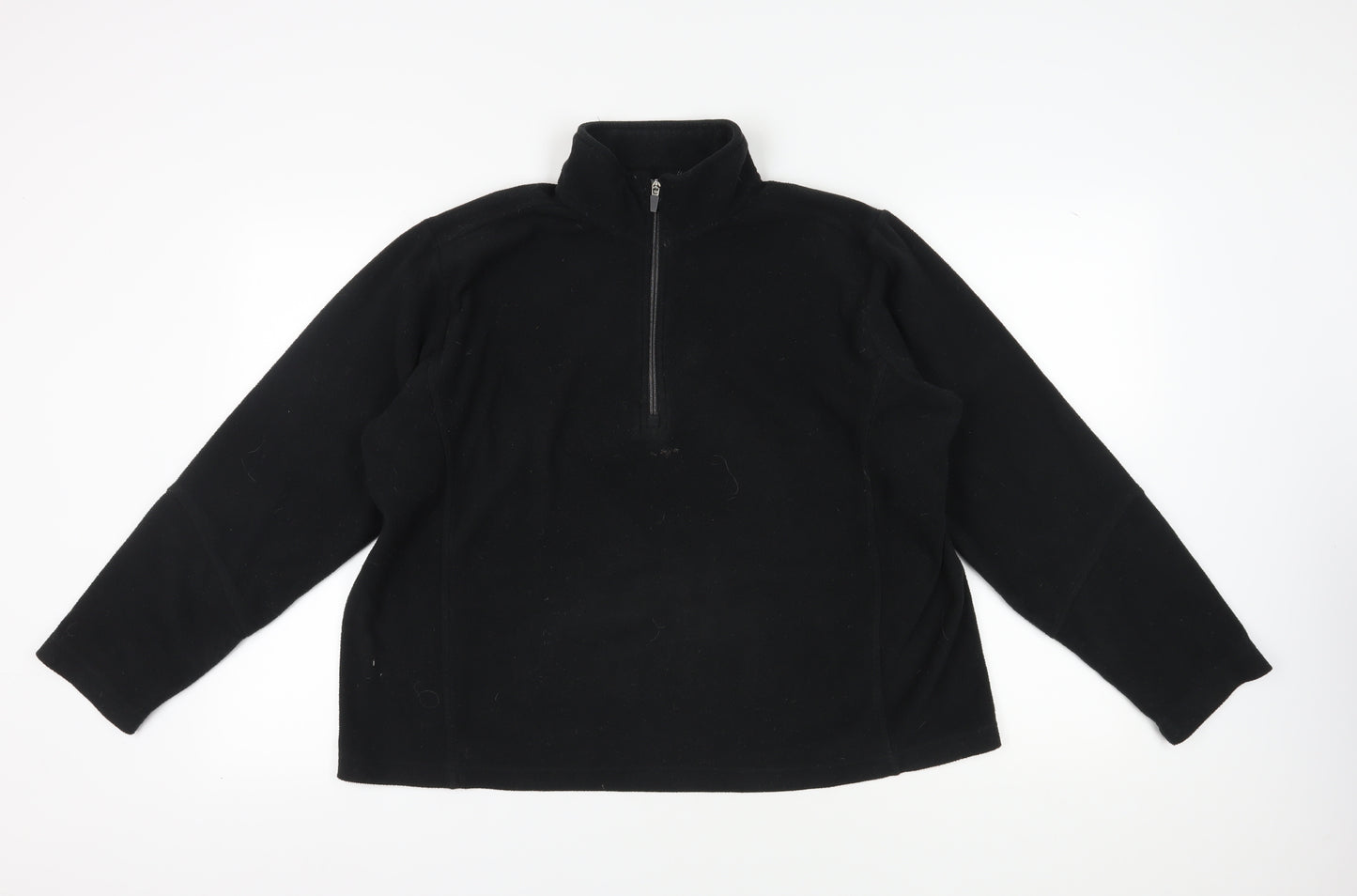 Lands' End Men's Black Fleece Pullover Sweatshirt L