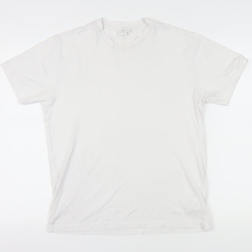 Sunspel Men's White Cotton Crew Neck T-Shirt M