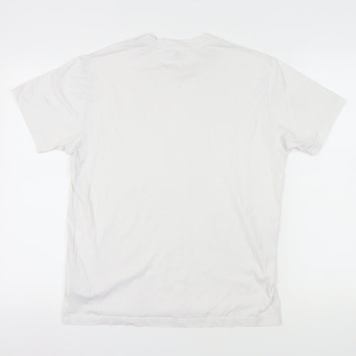 Sunspel Men's White Cotton Crew Neck T-Shirt M