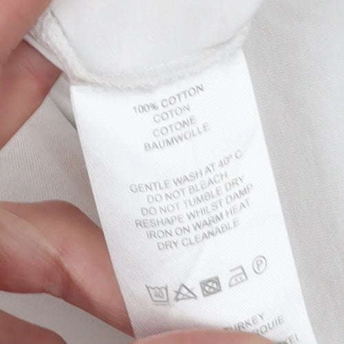 Sunspel Men's White Cotton Crew Neck T-Shirt M