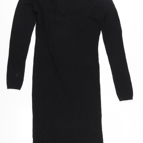 Brave Soul Black Midi Bodycon Dress - Medium