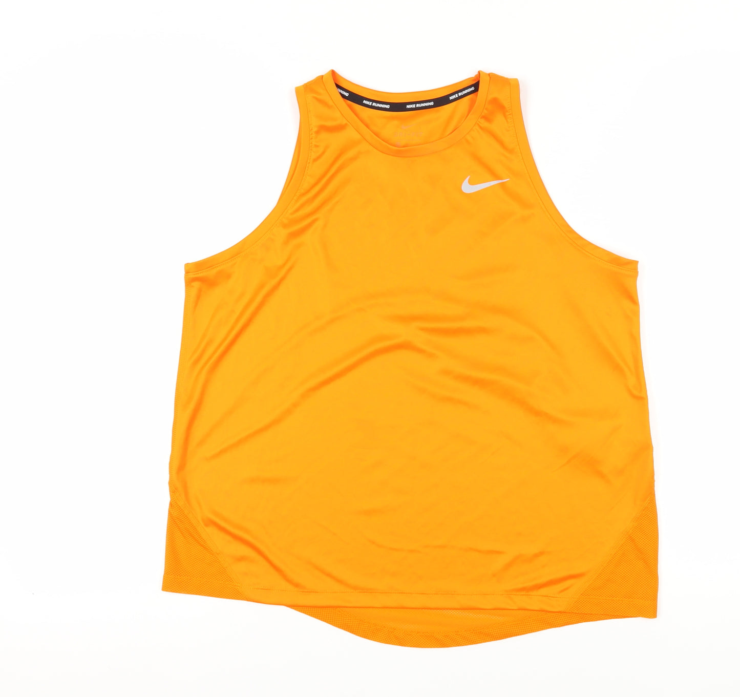 Nike Men's Orange Running Tank Top, Size S, Athletic