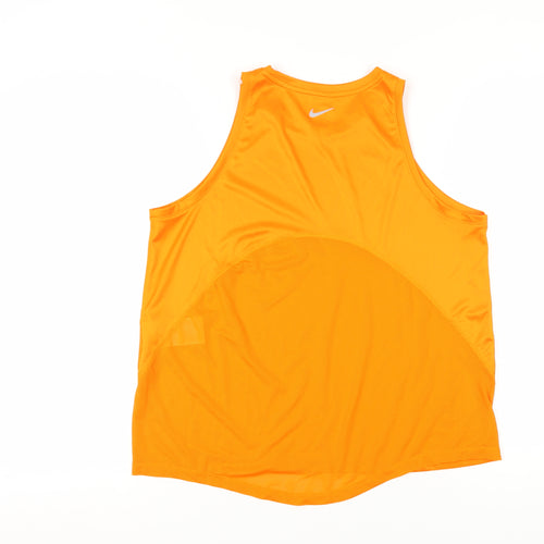 Nike Men's Orange Running Tank Top, Size S, Athletic