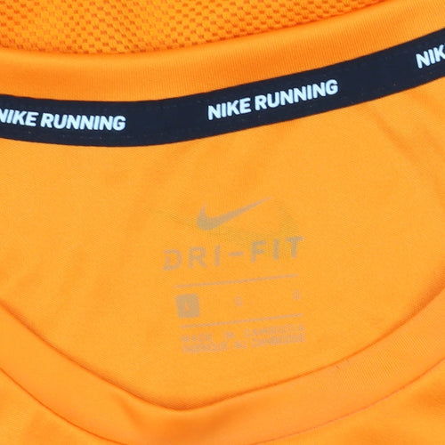 Nike Men's Orange Running Tank Top, Size S, Athletic