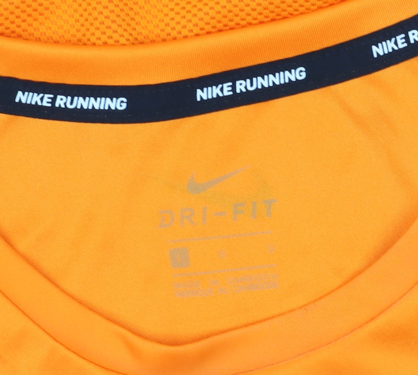 Nike Men's Orange Running Tank Top, Size S, Athletic