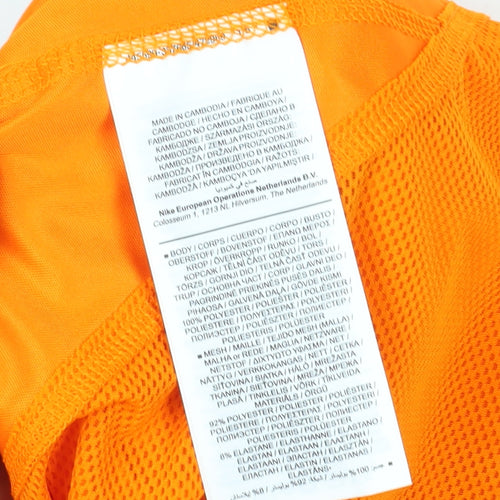 Nike Men's Orange Running Tank Top, Size S, Athletic