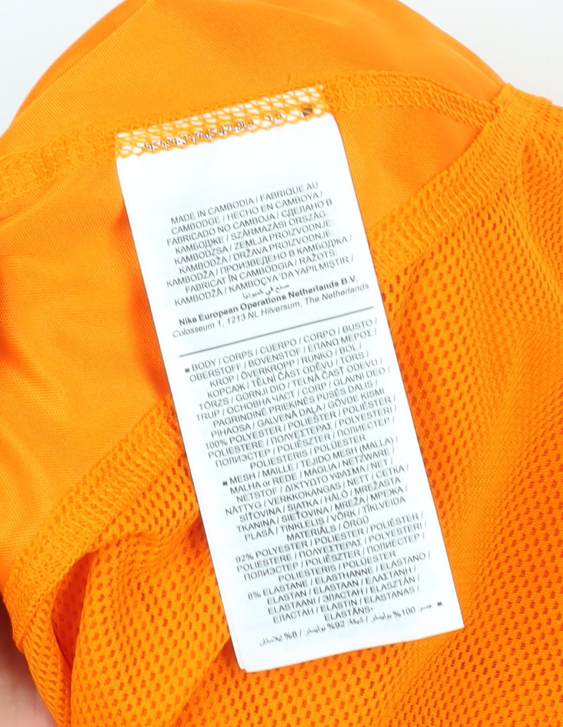 Nike Men's Orange Running Tank Top, Size S, Athletic