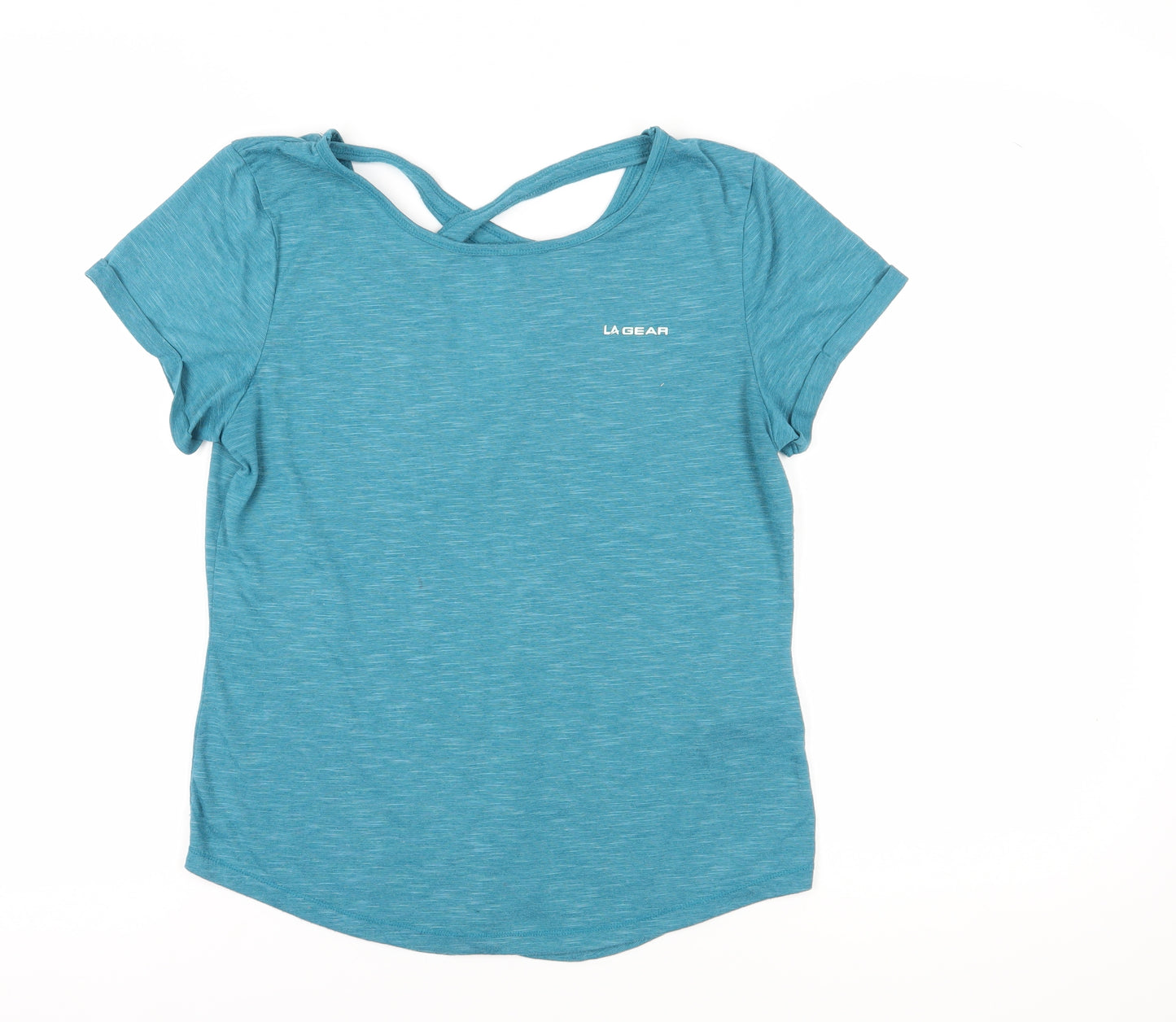 LA Gear Women's Blue T-Shirt, Size 16, Gym & Training