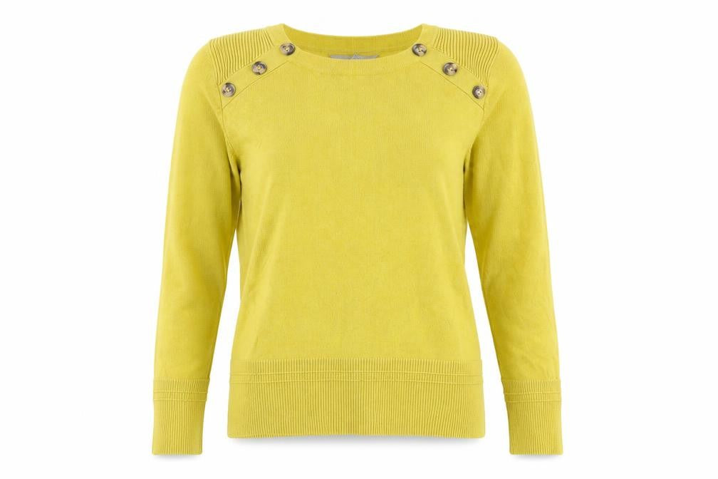 Front view of Principles Women's Yellow jumper, size 14