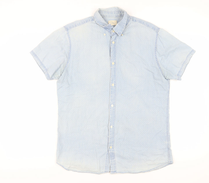 SELECTED HOMME Men's Blue Regular Fit Shirt 16.5