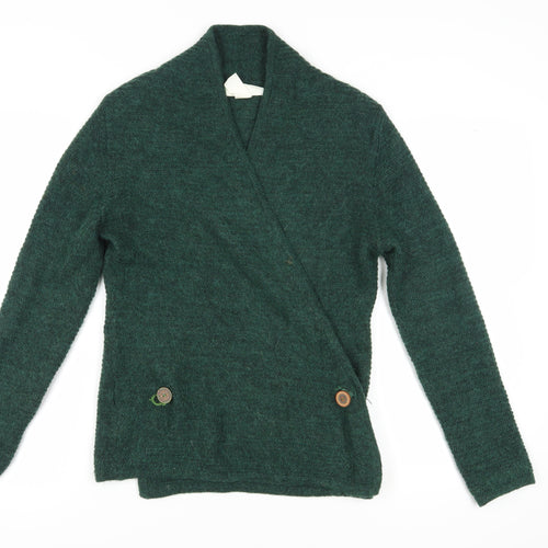 H&M Women's Green Wrap Jumper - Size M