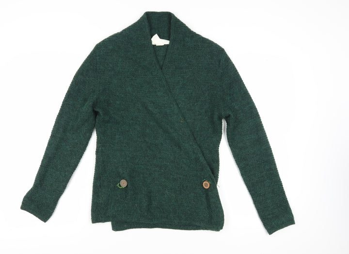 H&M Women's Green Wrap Jumper - Size M