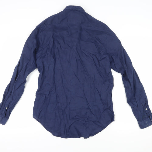 Zara Men Blue Slim Fit Button-Up Shirt