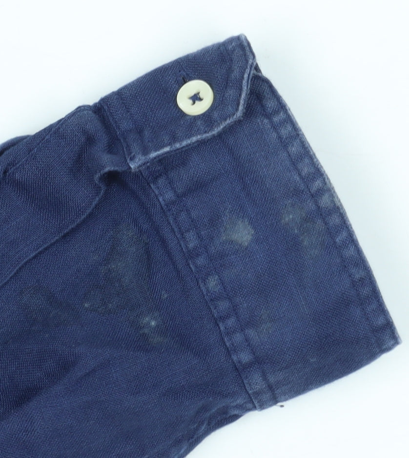 Zara Men Blue Slim Fit Button-Up Shirt