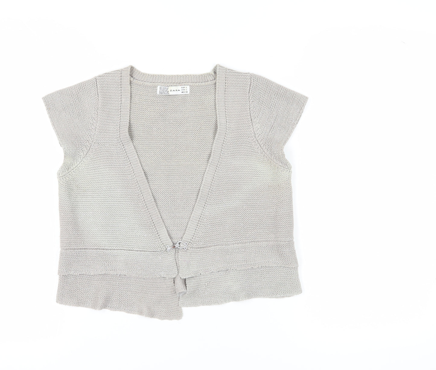 Zara Women's Beige Knit Vest - Size L