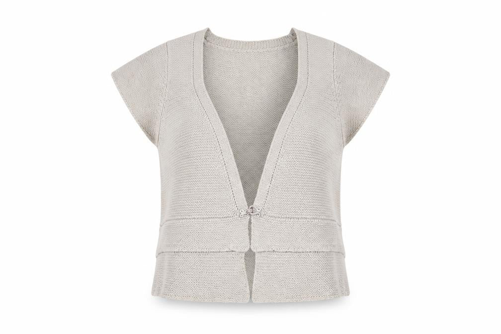 Front view of Zara Women's Beige Knit Vest -, size L