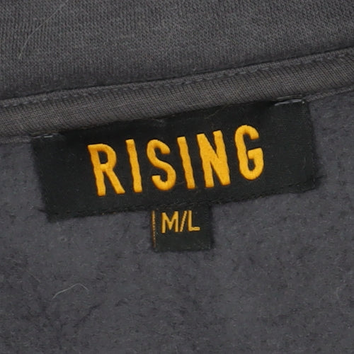 Rising Men's Black Henley Sweatshirt M