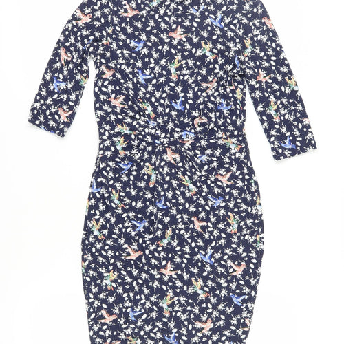 Warehouse Women's Multicoloured Bodycon Dress Size 12