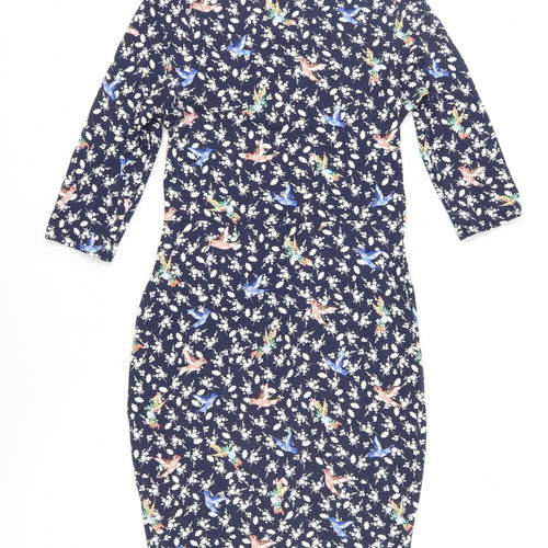 Warehouse Women's Multicoloured Bodycon Dress Size 12