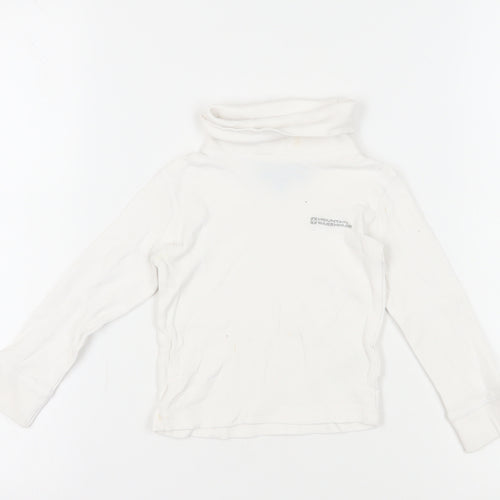 Mountain Warehouse Boys White High Neck Pullover Long Sleeve Top