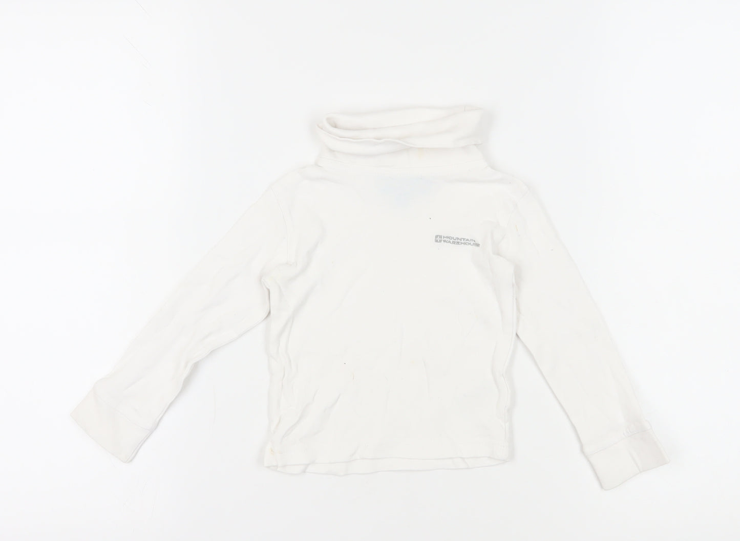 Mountain Warehouse Boys White High Neck Pullover Long Sleeve Top