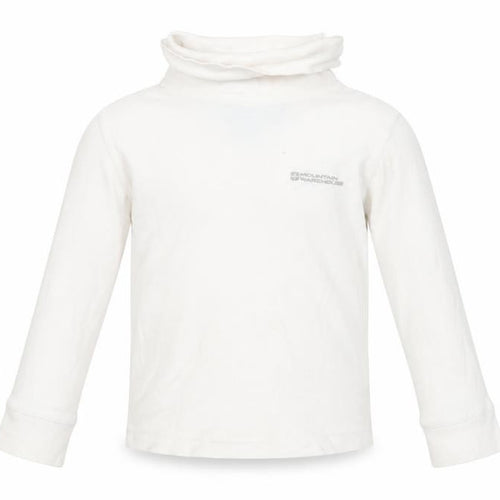 Mountain Warehouse Boys White High Neck Pullover Long Sleeve Top